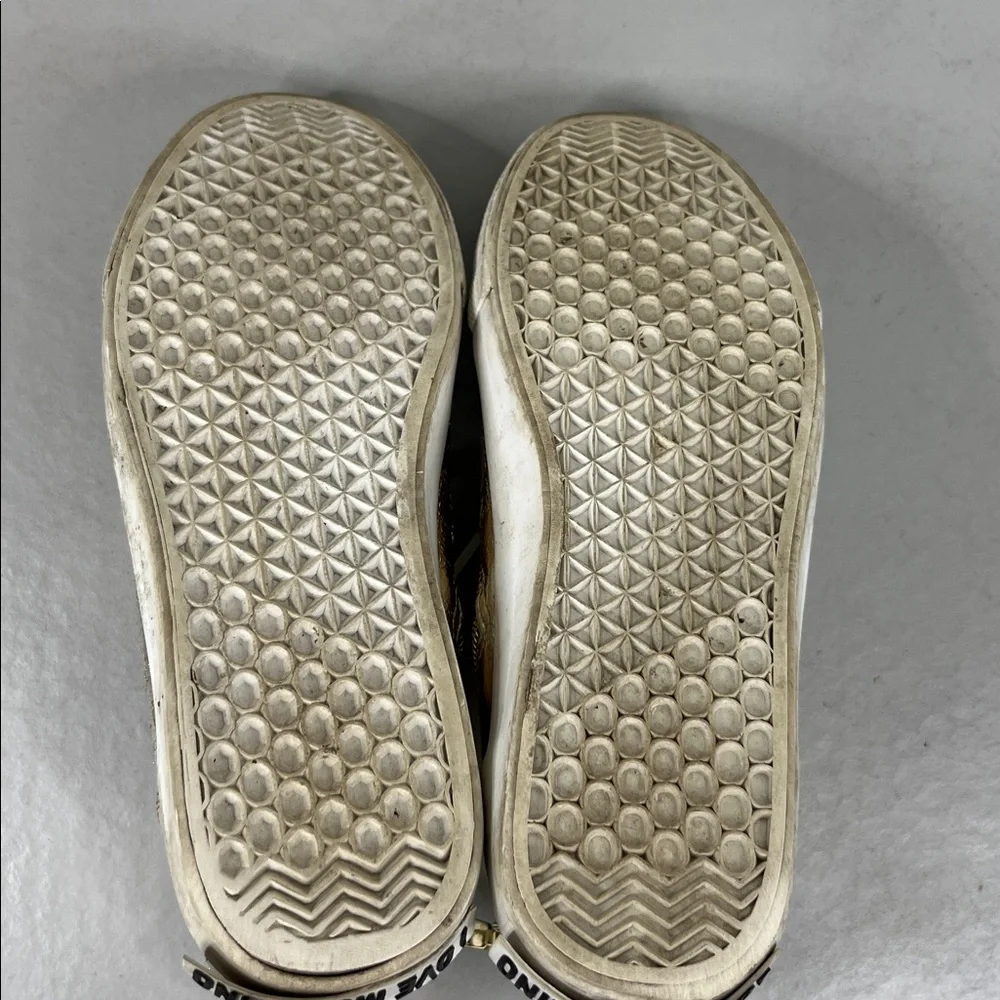 LOVE MOSCHINO Gold Heart Metallic Lace Up High Top Zip SOLD OUT Sneakers Shoes - Picture 9 of 10